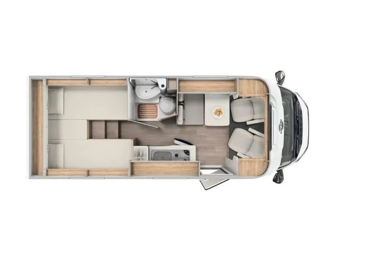 autocaravana de alquiler carado v337 interior autocaravana